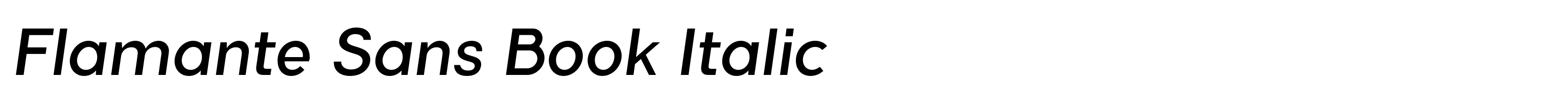 Flamante Sans Book Italic